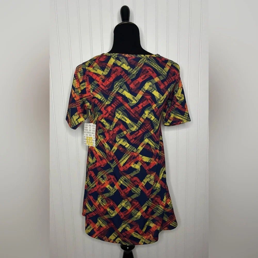 LuLaRoe Perfect T Tee Women’s Geometric Print Tunic Short Sleeve Size XXS Navy - Picture 6 of 16